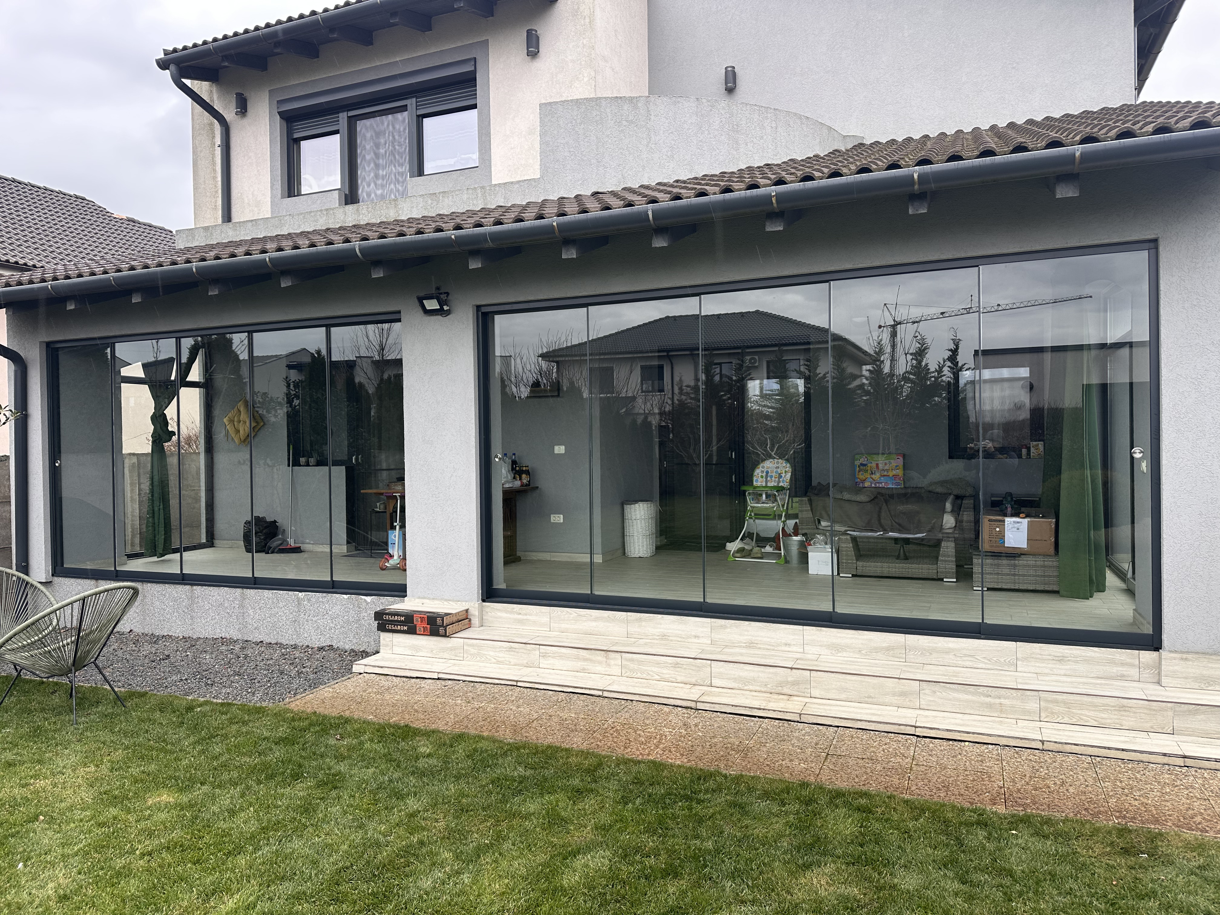 Sticla culisanta inchidere terasa Giroc